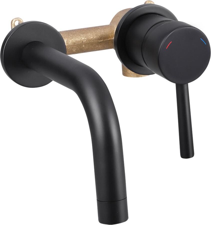 Differnz Kraan Inbouw koud warm rechts mat zwart 30.416.10