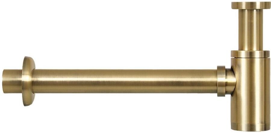 Differnz Mix design sifon 5 4" met muurbuis en rozet goud mat 30.412.92