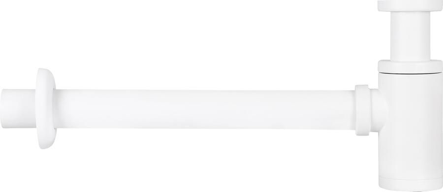 Differnz sifon met muurbuis mat wit