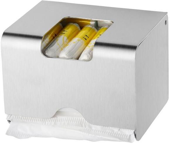 Mediqo-line dispenser compact voor maandverband en tampons RVS