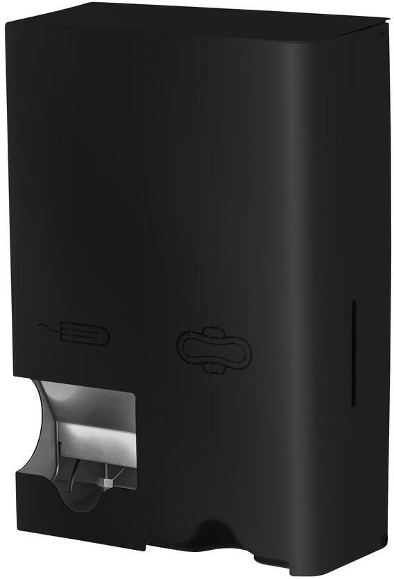 Mediqo-line dispenser klein voor maandverband en tampons RVS zwart