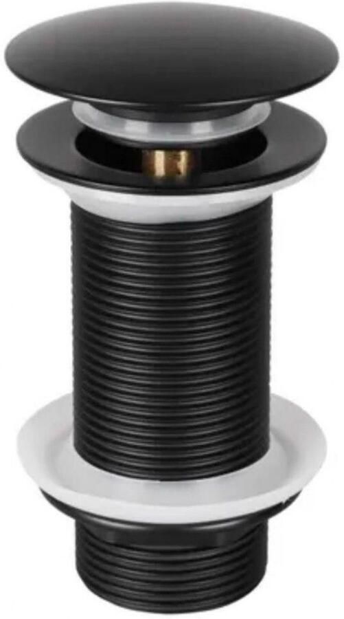 Novioproducts Click waste plug afvoerplug voor fontein waskom mat zwart
