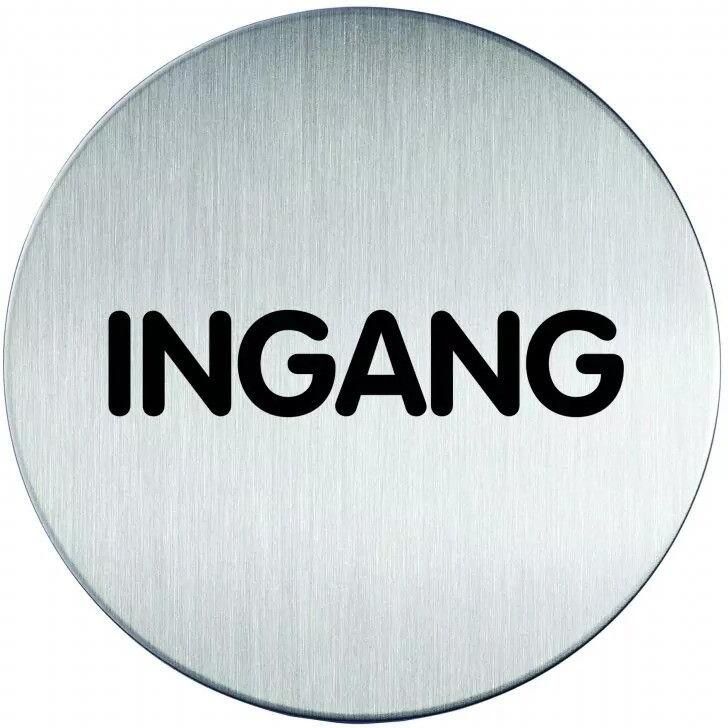 Novioproducts Pictogram zelfklevend rond ingang RVS