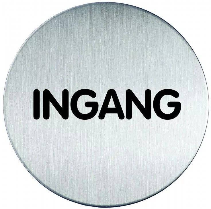 Novioproducts Pictogram zelfklevend rond ingang RVS