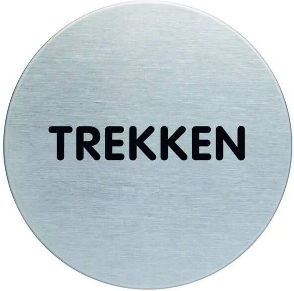 Novioproducts Pictogram zelfklevend rond trekken RVS