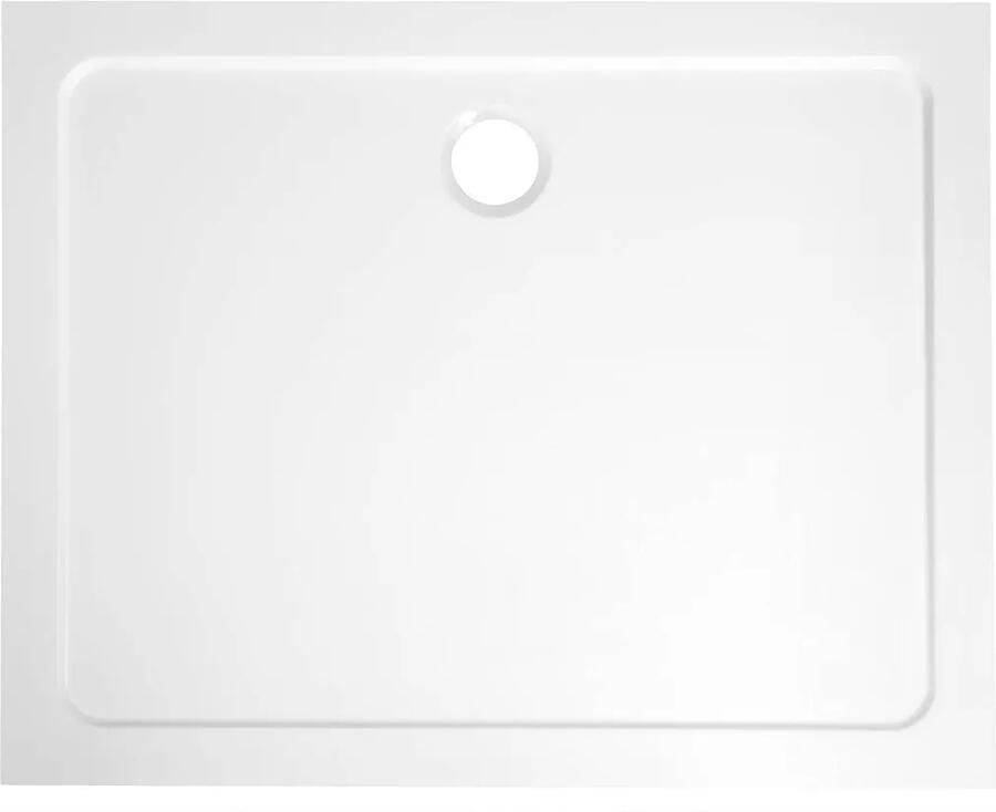 Aqualine Tecmi rechthoekige douchebak 80x70cm wit