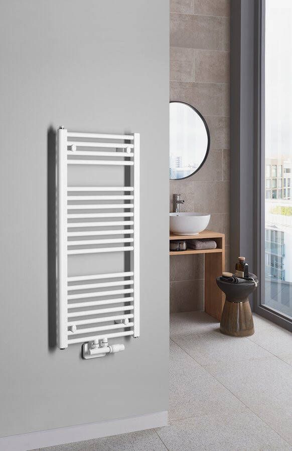 Aqualine Direct badkamer handdoek radiator 45x96cm wit 447Watt
