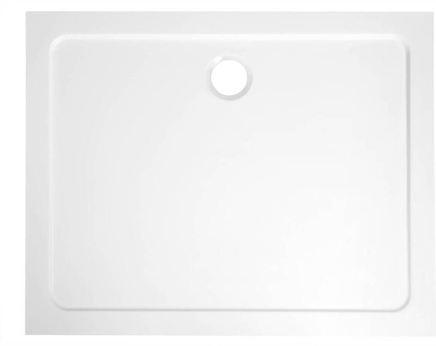 Aqualine Tecmi rechthoekige douchebak 100x80cm wit