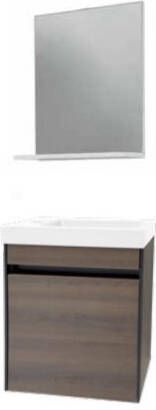 Badstuber Nora badkamermeubel 3-delig walnoot zwart