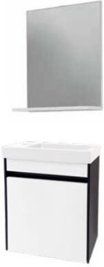 Badstuber Nora badkamermeubel 3-delig wit zwart