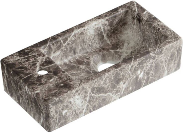 Best Design Allure fontein links 36x18x9cm bruin marmer