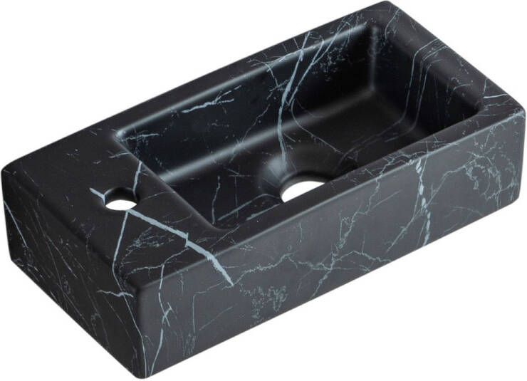 Best Design Allure fontein links 36x18x9cm zwart marmer