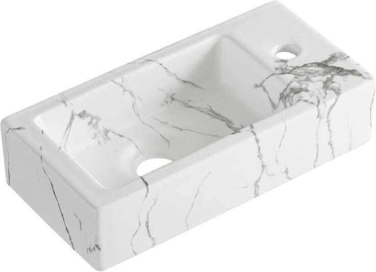 Best Design Allure fontein rechts 36x18x9cm wit marmer