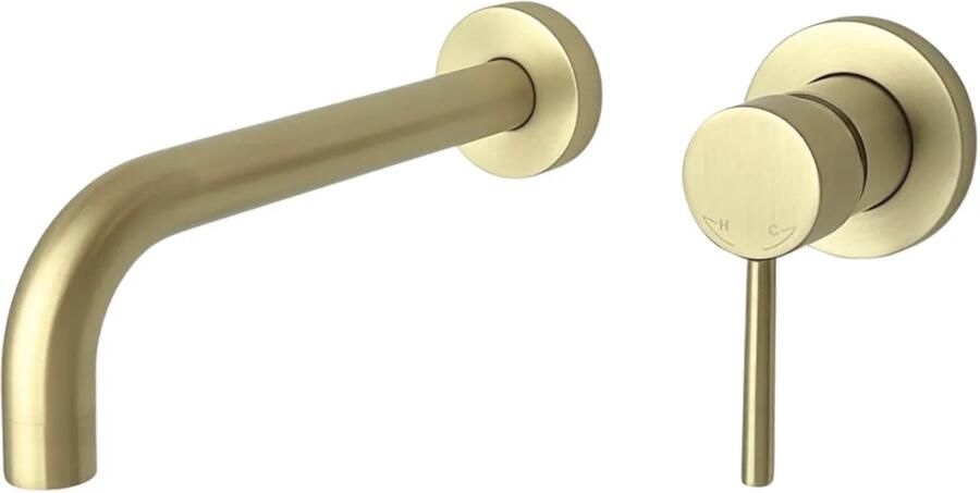 Best Design Belize Nancy inbouw wastafelkraan goud mat