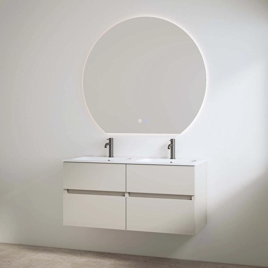 Best Design Bora badmeubel met 2 kraangaten 120cm taupe mat