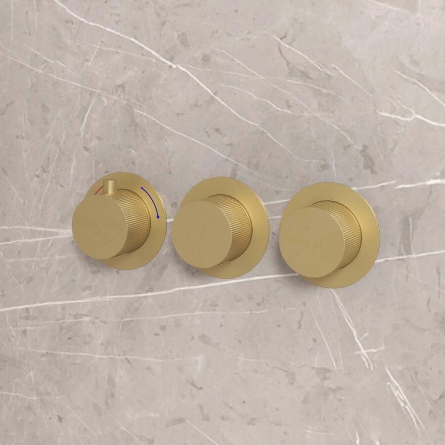 Best Design High End Nancy complete 2-wegs inbouwthermostaat goud mat