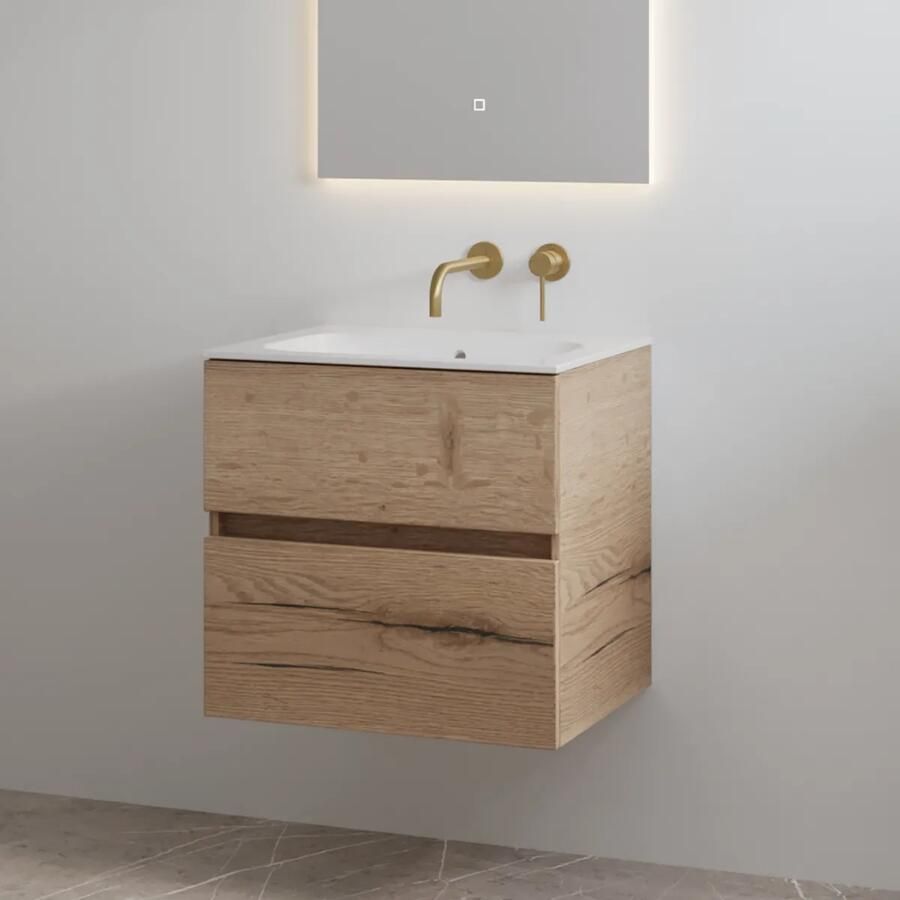 Best Design Splash badkamermeubel 60cm zonder kraangat eiken