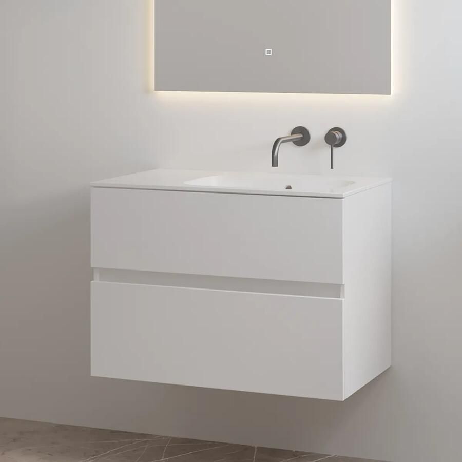 Best Design Splash badkamermeubel 80cm zonder kraangat wit glans