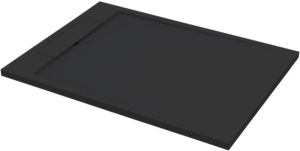 Best Design Decent solid surface douchebak mat zwart 140x90x4.5cm