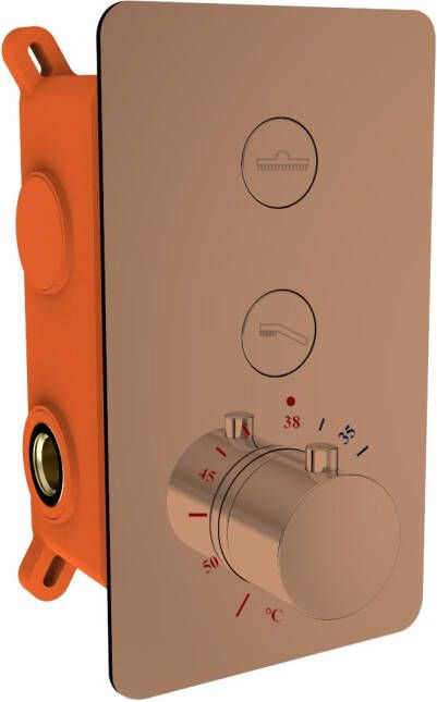 Best Design Dijon 2-weg inbouw thermostaat sunny bronze brons