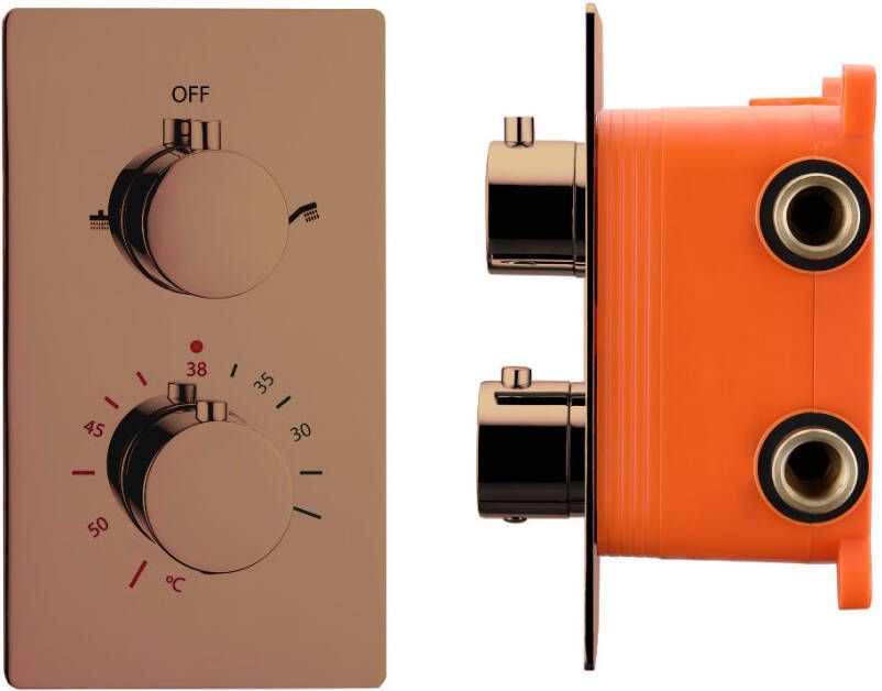 Best Design Dijon inbouwthermostaat 2-weg brons