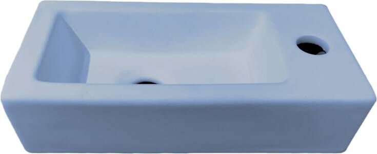 Best Design Farnetta fontein rechts 37x18cm lichtblauw mat
