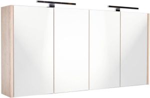 Best Design Happy spiegelkast met verlichting 120x60cm eiken