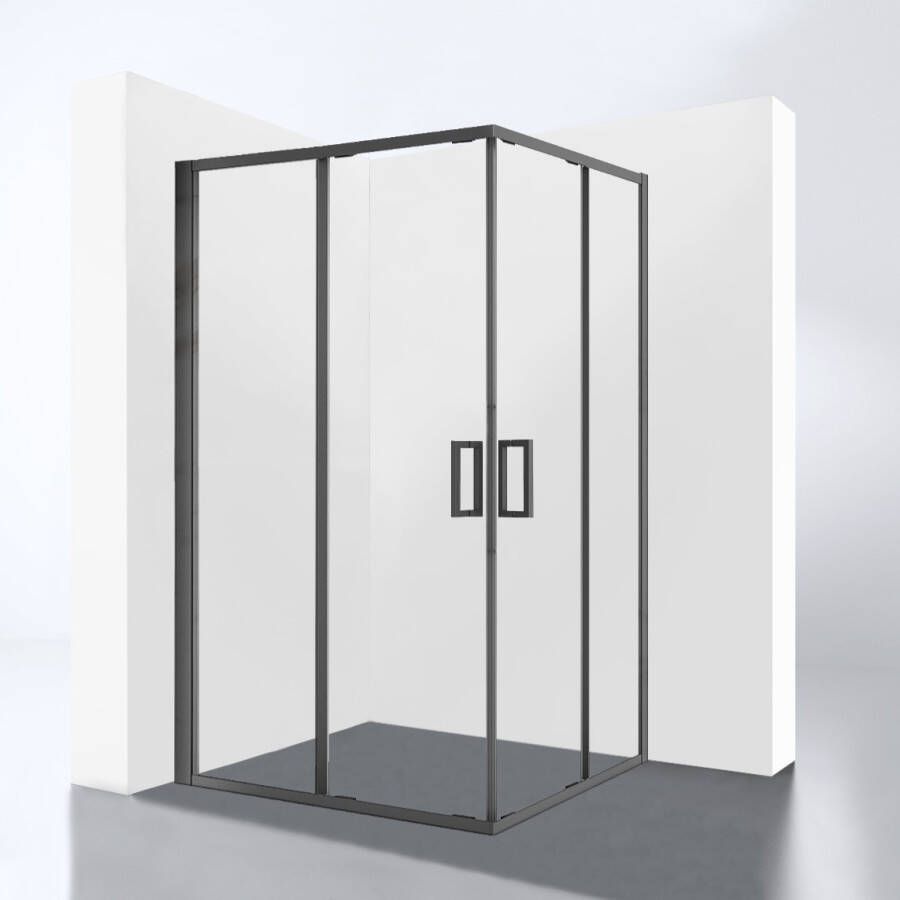 Best Design Hulmer douchecabine met schuifdeuren 120x90x210cm verouderd ijzer gunmetal