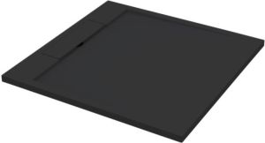 Best Design Just Solid douchebak 100x100x3.5cm mat zwart