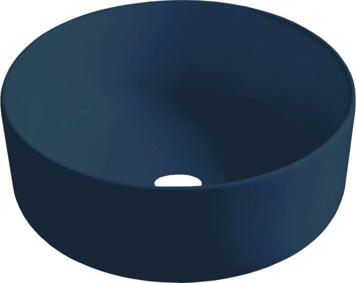 Best Design Luzz waskom 40cm keramiek blauw mat