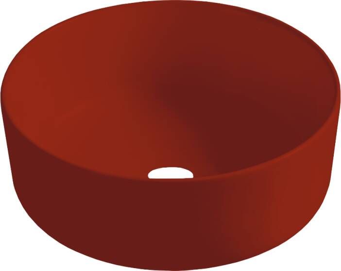 Best Design Luzz waskom 40cm keramiek donkerrood mat