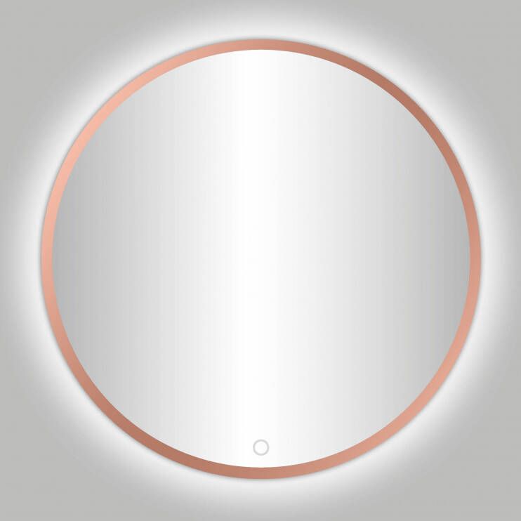 Best Design Lyon ronde spiegel Rosé goud incl. LED-verlichting Ø 100 cm
