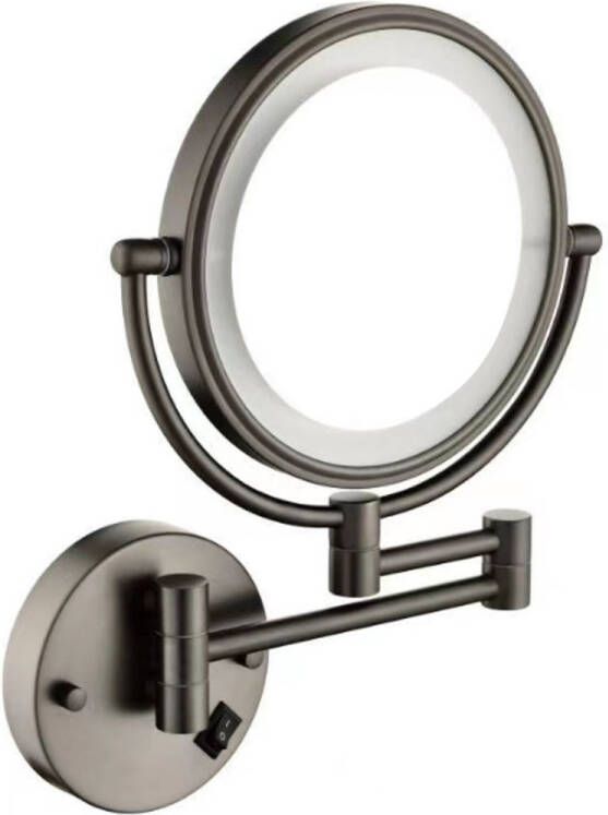 Best Design Moya make-up spiegel incl. LED verlichting gunmetal verouderd ijzer