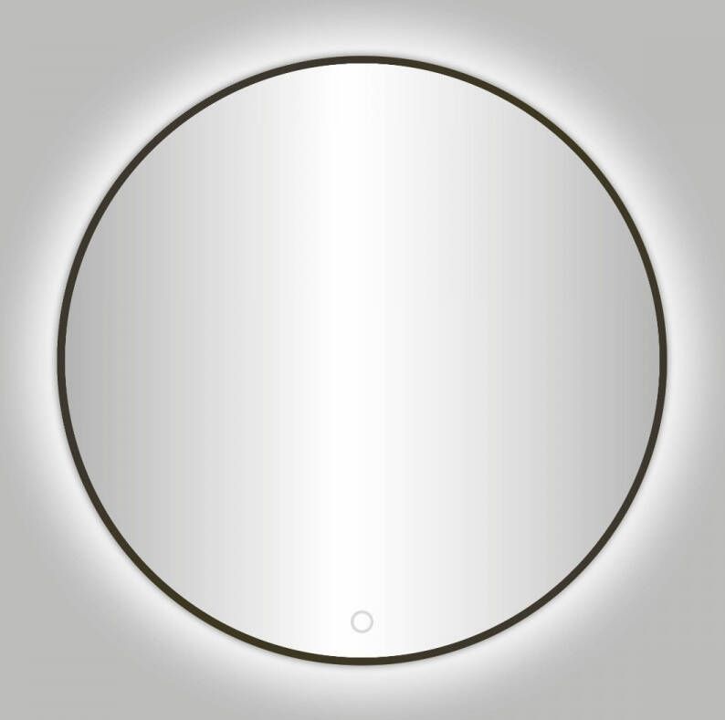 Best Design Moya ronde spiegel Gunmetal verouderd ijzer incl. LED-verlichting Ø 100cm