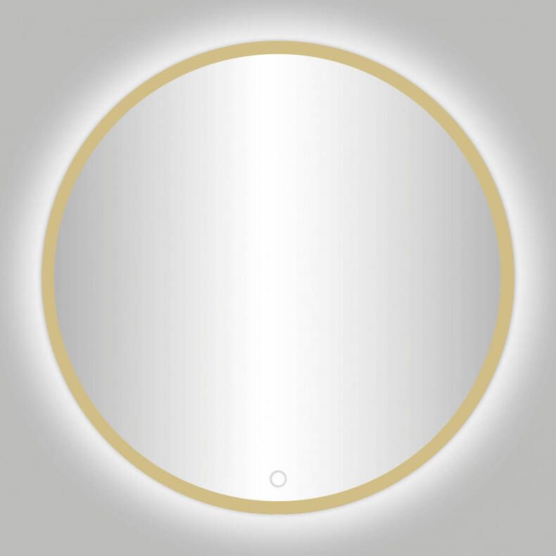 Best Design Nancy Rivoli ronde spiegel goud incl. LED verlichting Ø 120cm