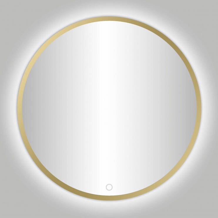 Best Design Nancy ronde spiegel mat goud incl. LED-verlichting Ø 80 cm