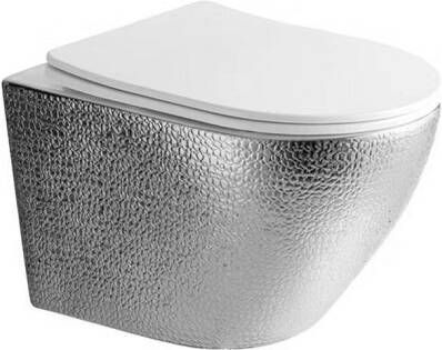 Best Design Royal Zilver toilet met zitting wit zilver