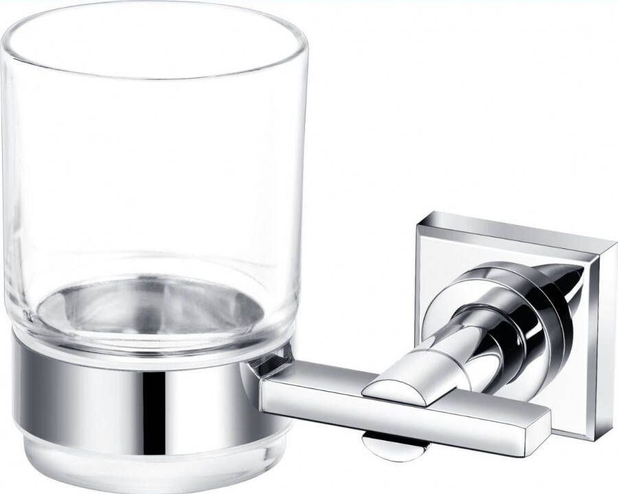 Best design Viera Bekerhouder met Glas Chroom