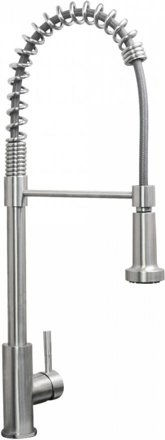 Douche Concurrent Keukenkraan Flex 70cm Mengkraan Rond RVS Eengreeps Draaibaar Uitloop met Handdouche