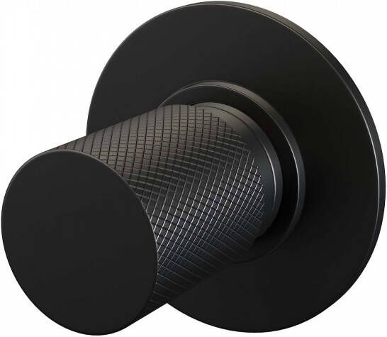 BRAUER Black Carving douchethermostaat inbouw met inbouwdeel 1 carving knop mat zwart 5-S-091