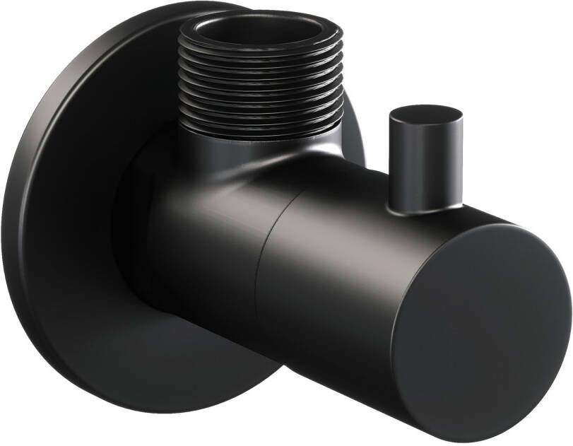 Brauer Black Edition hoekstopkraan mat zwart