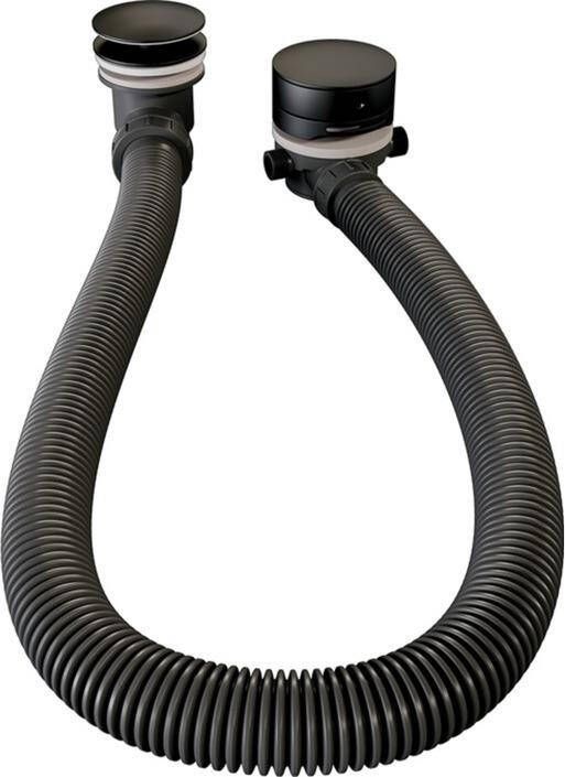 Brauer Badafvoer met Overloop Badvulcombinatie Black Edition Geborsteld Mat Zwart - Foto 2