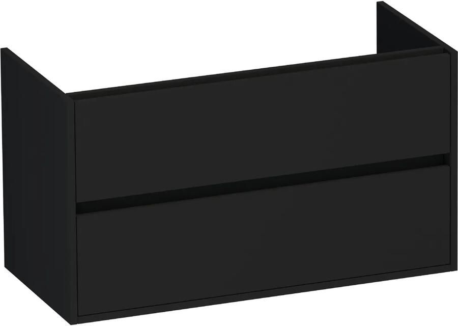 Brauer Adore onderkast 100cm met 2 softclose lades zwart mat
