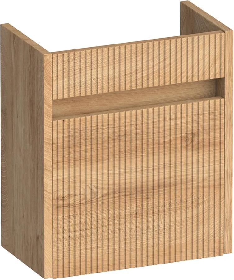 Brauer Adore Wavy fonteinkast ribbelfront 40cm met 1 deur linksdraaiend forest tan