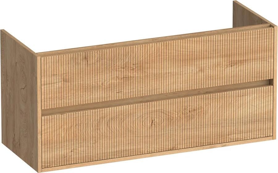 Brauer Adore Wavy onderkast ribbelfront 120cm met 2 softclose lades forest tan