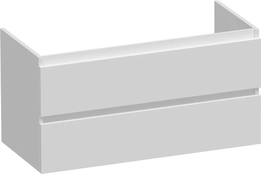 Brauer Joy onderkast 100cm met 2 softclose lades wit mat