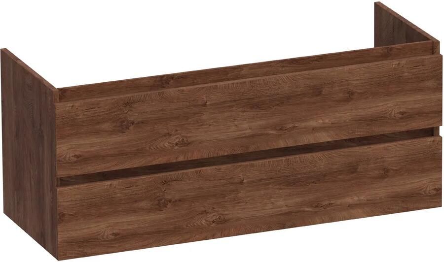 Brauer Joy onderkast 120cm met 2 softclose lades en 2 sifon uitsparingen forest cacao
