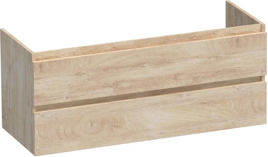 Brauer Joy onderkast 120cm met 2 softclose lades en 2 sifon uitsparingen forest wheat