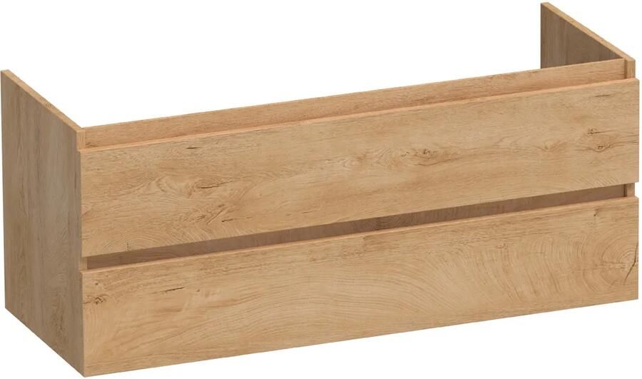Brauer Joy onderkast 120cm met 2 softclose lades en 2 sifon uitsparingen forest tan