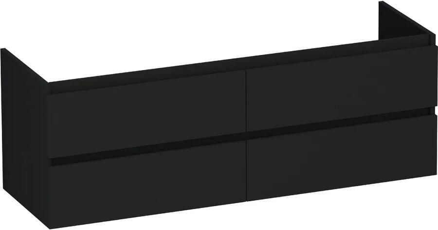 Brauer Joy onderkast 140cm met 4 softclose lades zwart mat
